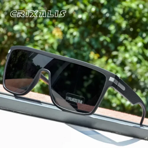 CRIXALIS Fashion Polarized Sunglasses For Men Square Oversized Anti Glare