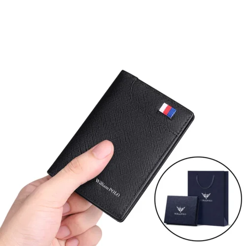 WILLIAMPOLO Men’s Wallet 6 Card Holders Purse For Men