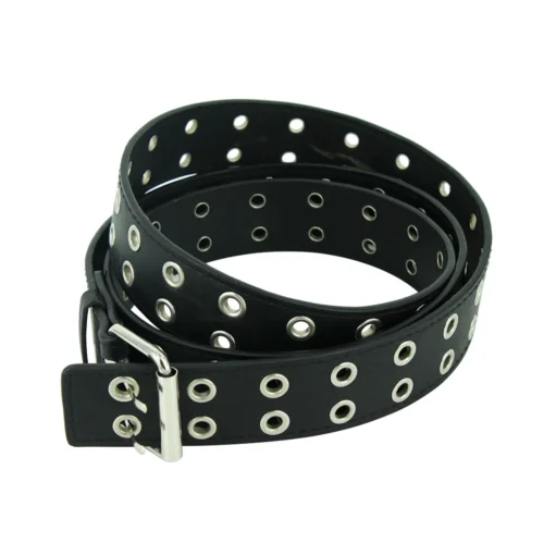 Fashion Women’s Punk Chain Belt Adjustable Black DoubleSingle Eyelet