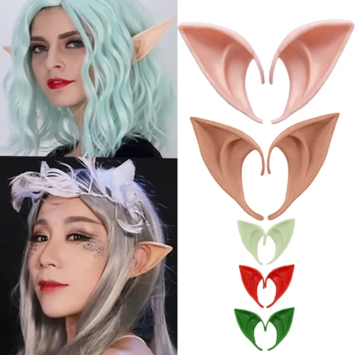 Elven Elf Ears False Ears Props Fairy Angel Dress Up Cosplay Costume Accessories Christmas Halloween Decoration Party DIY Decor