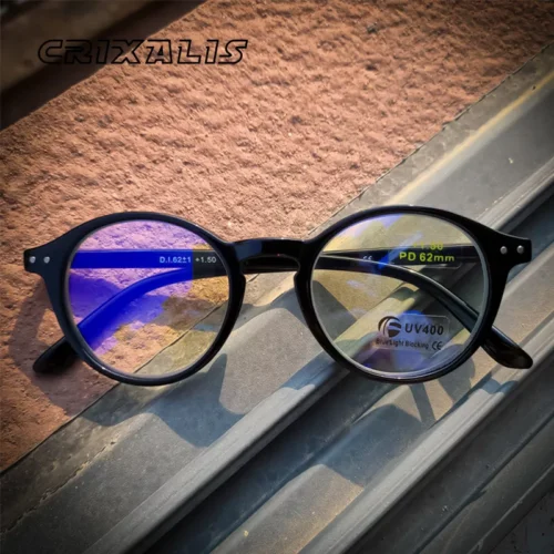 CRIXALIS Anti Blue Light Reading Glasses For Women Men TR90 Flexible Frame Spring Hinge
