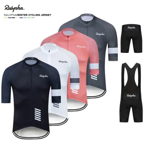 Summer New Cycling Jersey men Raphaful Cycling Clothing MTB Bike Clothmes Uniform Maillot Ropa Ciclismo Man Cycling Bicycle Suit