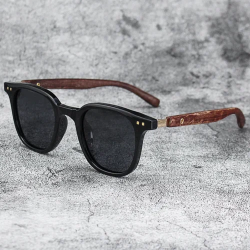 New Arrival Men Vintage Wooden Frame Sunglasses Classic Brand Sun Glasses