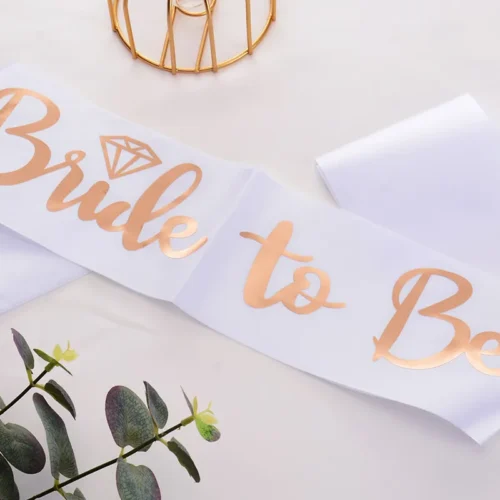 Bride To Be Rose Gold Shoulder Strap Wedding Decoration Just Married Bachelor Party Baby Shower Team Bride Party Supplies