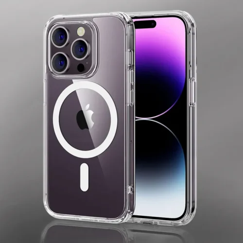 Clear Phone Case For iPhone For Magsafe Magnetic Wireless Charging Animation Case