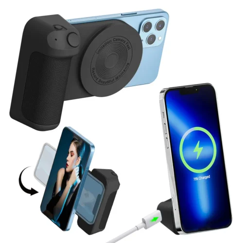 3 in1 Camera Holder Grip Charging Multifunctional Magnetic Selfie Photo Bracket Bluetooth-compatible Anti-shake for Android/iOS