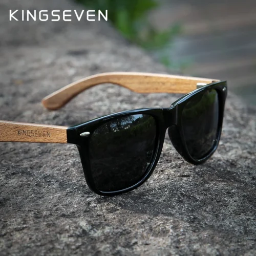 KINGSEVEN Brand 2023 Fashion Handmade Natural Wooden Sunglasses