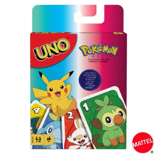 Mattel UNO Pokemon Sword & Shield Card Games Family Funny Entertainment Board Game Poker Kids Toys Playing Cards
