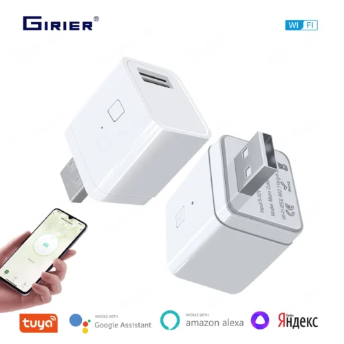 GIRIER Tuya Smart Micro USB Adaptor Switch 5V WiFi Mini USB Power Adaptor