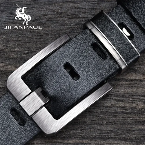 New Leather Cowhide Men’s Belt Fashion Metal Alloy Pin Buckle