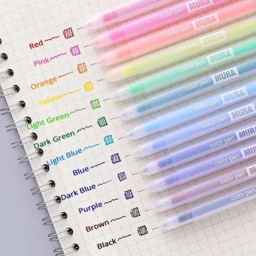 12 Color Macaron Kawaii Gel Pens