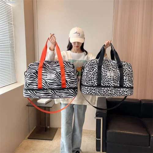 Travel Bag Women’s Handbag Leopard Zebra Print Waterproof