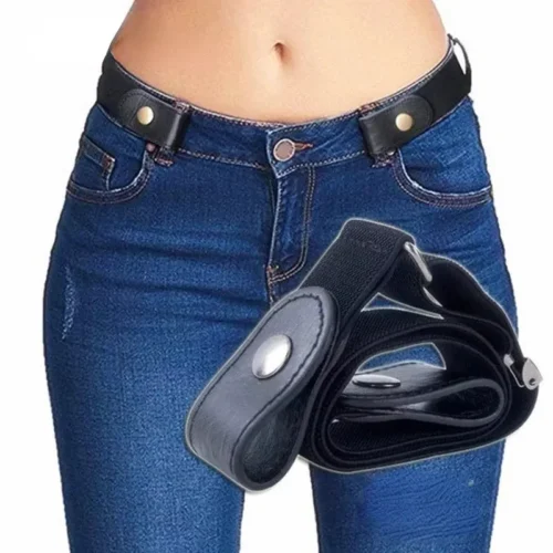 Buckle-Free Belt For Jean Pants, Dresses, No Buckle Stretch Elastic Waist Belt