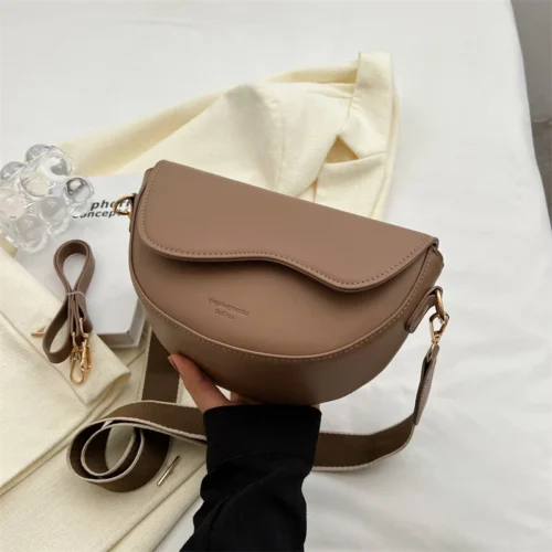 Small Leather Saddle Armpit Bags for Women