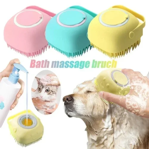 Pet Bathing Brush Soft Silicone Massager
