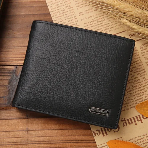 Classic Short Genuine Leather Men Wallet