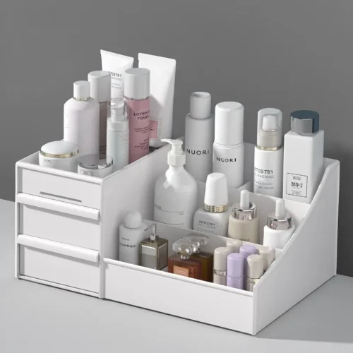 1pc White New Drawer Makeup Storage Box for Dresser