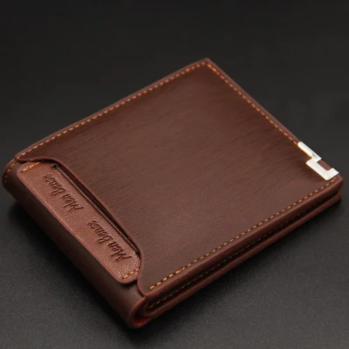 New Men’s Wallet Short Multi-function Fashion Casual Draw Card Wallet Card Holder