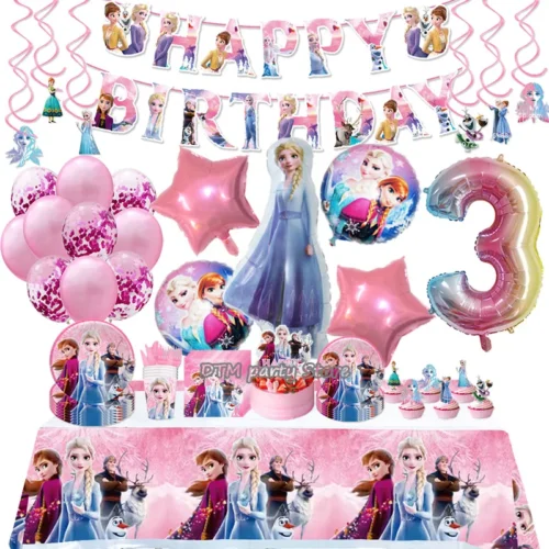 Pink Disney Frozen Birthday Party Decorations
