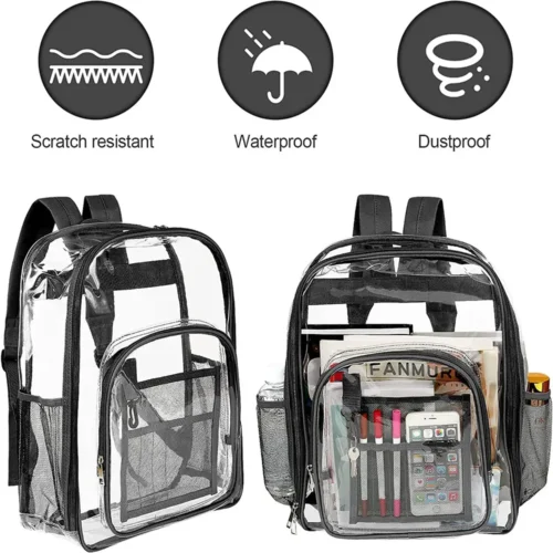 Big backpack  Clear Backpack Heavy Duty PVC Transparent Backpack
