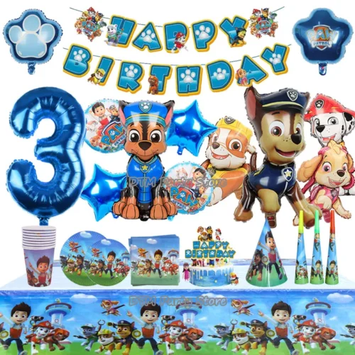 PAW Patrol Kids Birthday Party Decorations – Balloons Tableware
