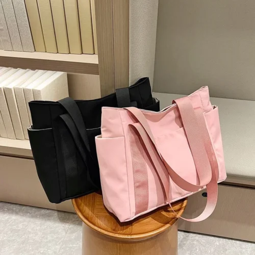 2023 New Women’s Bag Solid Color Tote Bag Commuting Shoulder Bag