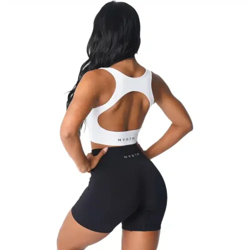 NVGTN Eclipse Seamless Bra Spandex Top Woman Fitness Elastic Breathable Breast Enhancement Leisure Sports Underwear