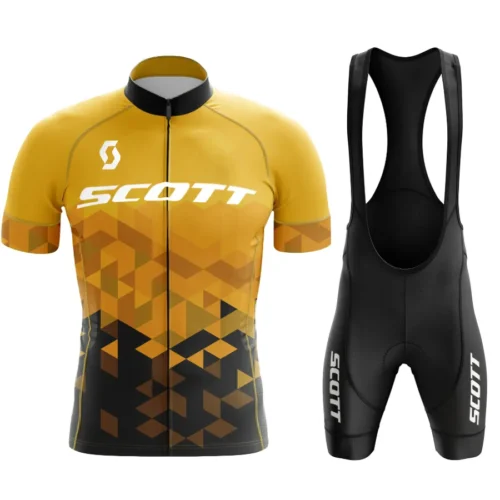 SCOTT Cycling Jersey Sets Cycling Bicycle Suit Bicycle Short Sleeve Cycling Clothing Bike Maillot Cycling Jersey Bib Shorts