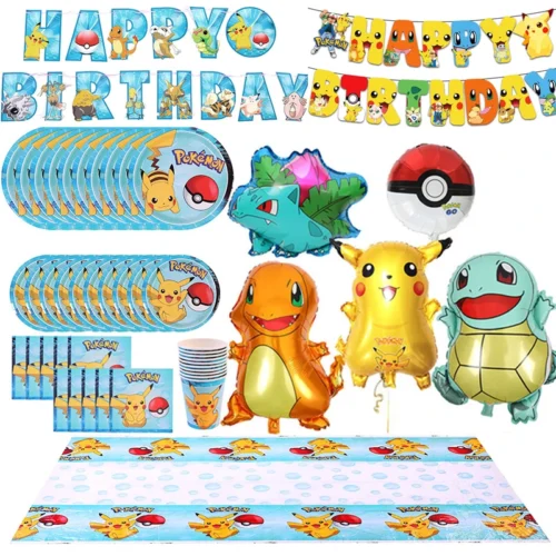 Pokemon Birthday Decorations Pikachu Party Balloons