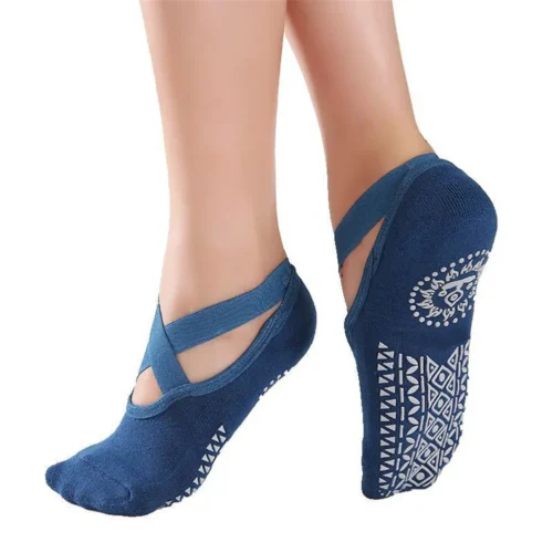 Women Yoga Socks Anti Slip Bandage Sports Ladies Girls Ballet Socks Dance Sock Slippers Yoga Socks Non-Slip Acupressure Mat