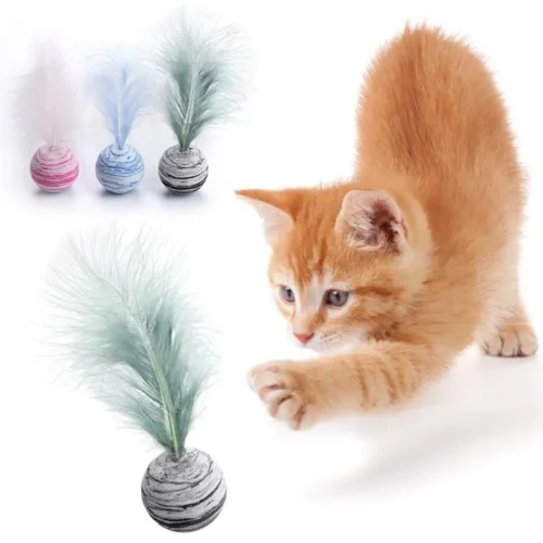 Ball Feather Funny Cat Toy Pet Amusement