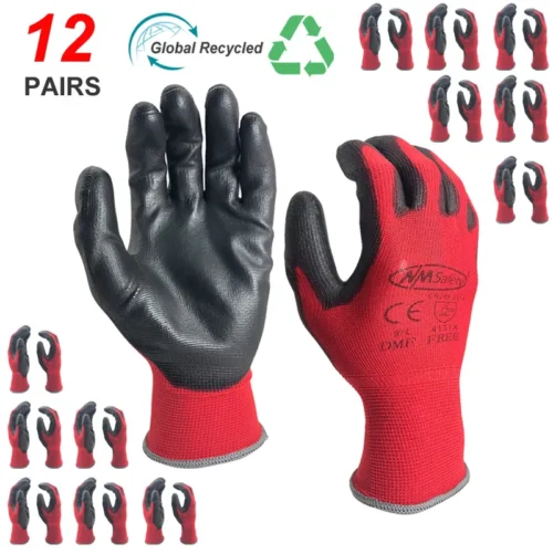 NMSafety 12Pairs Professional Working Protective Gloves