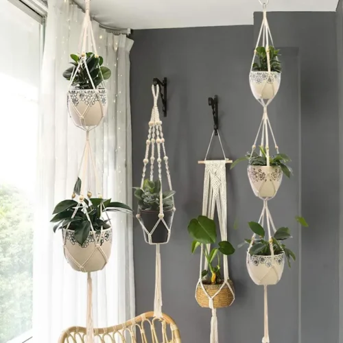 Handmade Hanging Plant Basket Home Decor