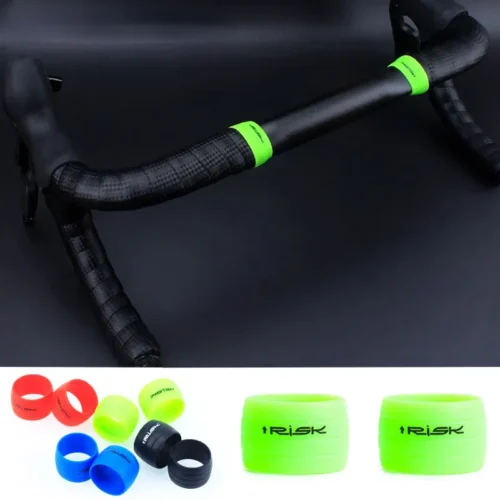2pc Silicone Anti-skip Bicycle Handlebar Tape plug Fixed Ring Road Bike Shift Handle Protection Cover Non-Slip Cycling Accessory