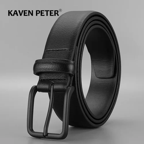 Male Black Buckle Belt Luxury Designer Pu Leather Strap Men Waist Belts For Jeans Waistband High Quality