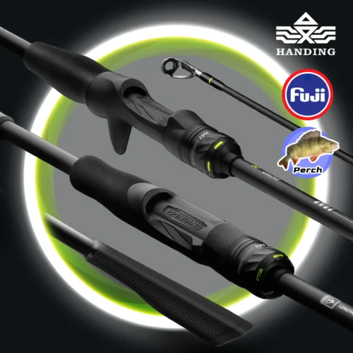 HANDING M1 Bass Fishing Rods Fuji O+A Guide Rings 24Ton Carbon Fiber Blanks Spinning Fishing Rod All-day Comfort Casting Rods