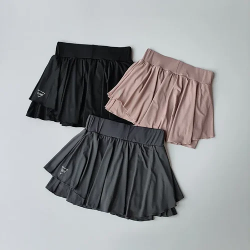 Sports skirt fake two-piece running skirt women summer quick-drying hip covering light proof breathable tennis Yoga skirt pants