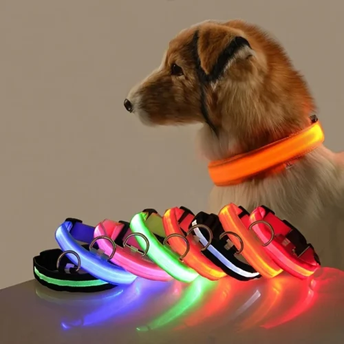 Nylon LED Night Safety Flashing Dog Collar