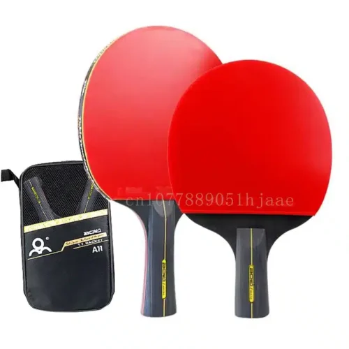 6 Star Table Tennis Racket Professional Ping Pong Racket Set Pimples-in Rubber Hight Quality Blade Bat Paddle with Bag Pallets