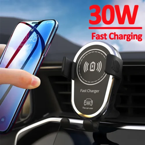 30W Wireless Fast Charger Car Mount Air Vent Mobile Phone Holder Charging Stand For iPhone 14 13 12 11 X Pro Max Xiaomi Samsung
