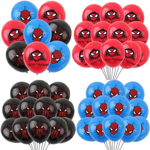 10/20/30pcs Spiderman 12 Inch Latex Balloons Air Globos Boys Birthday Party Decorations Toys For Kid Baby Shower Party Supplies