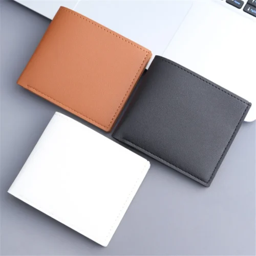 Mens Short PU Leather Wallet