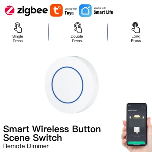 Tuya Smart Zigbee Switch Push Scene Button Switch Wireless Remote on Off Key Controller