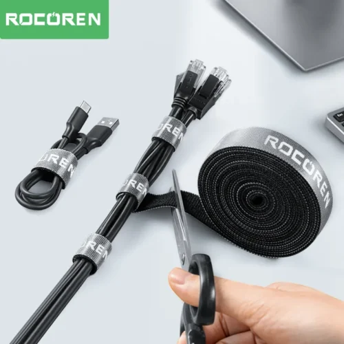 Rocoren Cable Organizer Wire Winder USB Cable Management Charger Protector For Phone Mouse Earphone Cable Holder Cord Protection