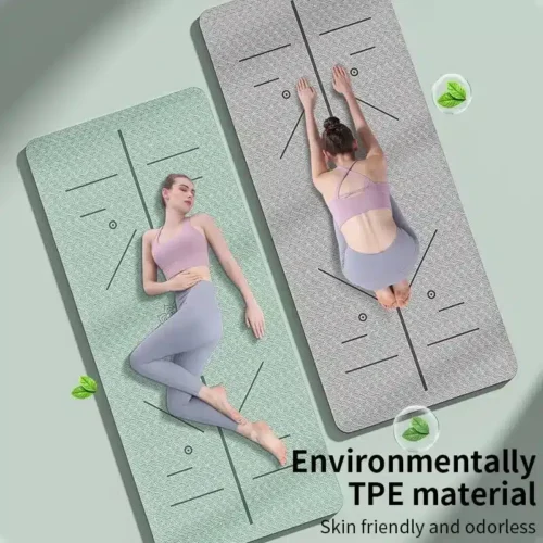 Yoga Mat Non-Slip, Eco-Friendly Fitness Exercise Mat with Carrying Strap, Pro Yoga Mats for Women, Workout Mats for Home, Pilates