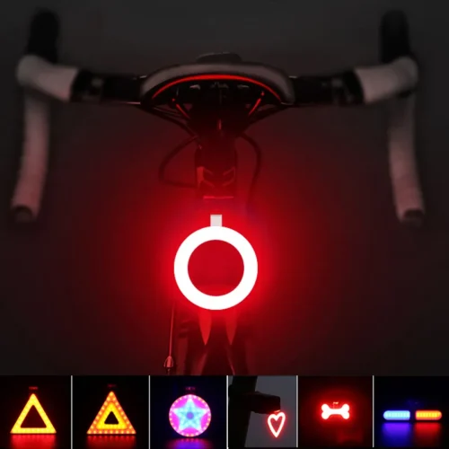Bicycle Tail Light Cycling Lamp Multi Lighting Modes USB Rechargeable Led Flash Tail Rear Lights MTB Seatpost Bike Accessories