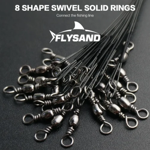 FLYSAND Fishing Wire Leaders Stainless Steel Nylon-Coated Fishing Line Wire Leaders Anti-Bite Fishing Line 20Pcs/Bag