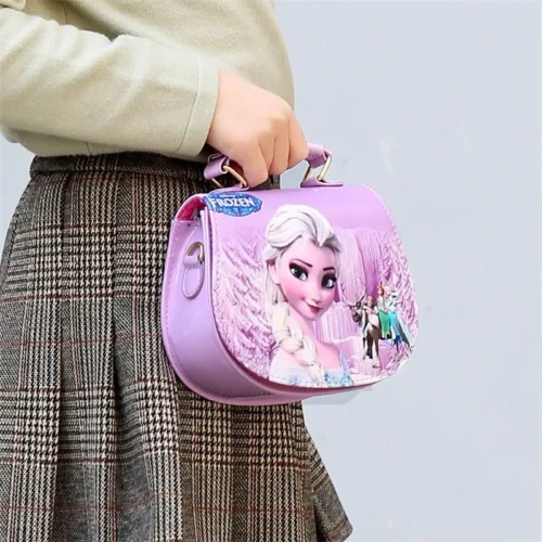 Disney Kindergarten Girl Frozen Princess Shoulder Bag PU