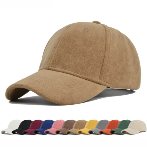 Fashion Suede Baseball Caps For Men Women Autumn Winter Solid Retro Snapback Hip Hop Hat
