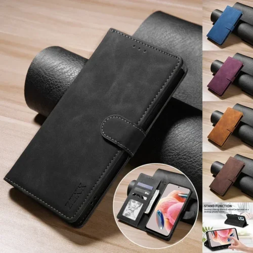 Wallet Magnetic Flip Leather Case For Xiaomi